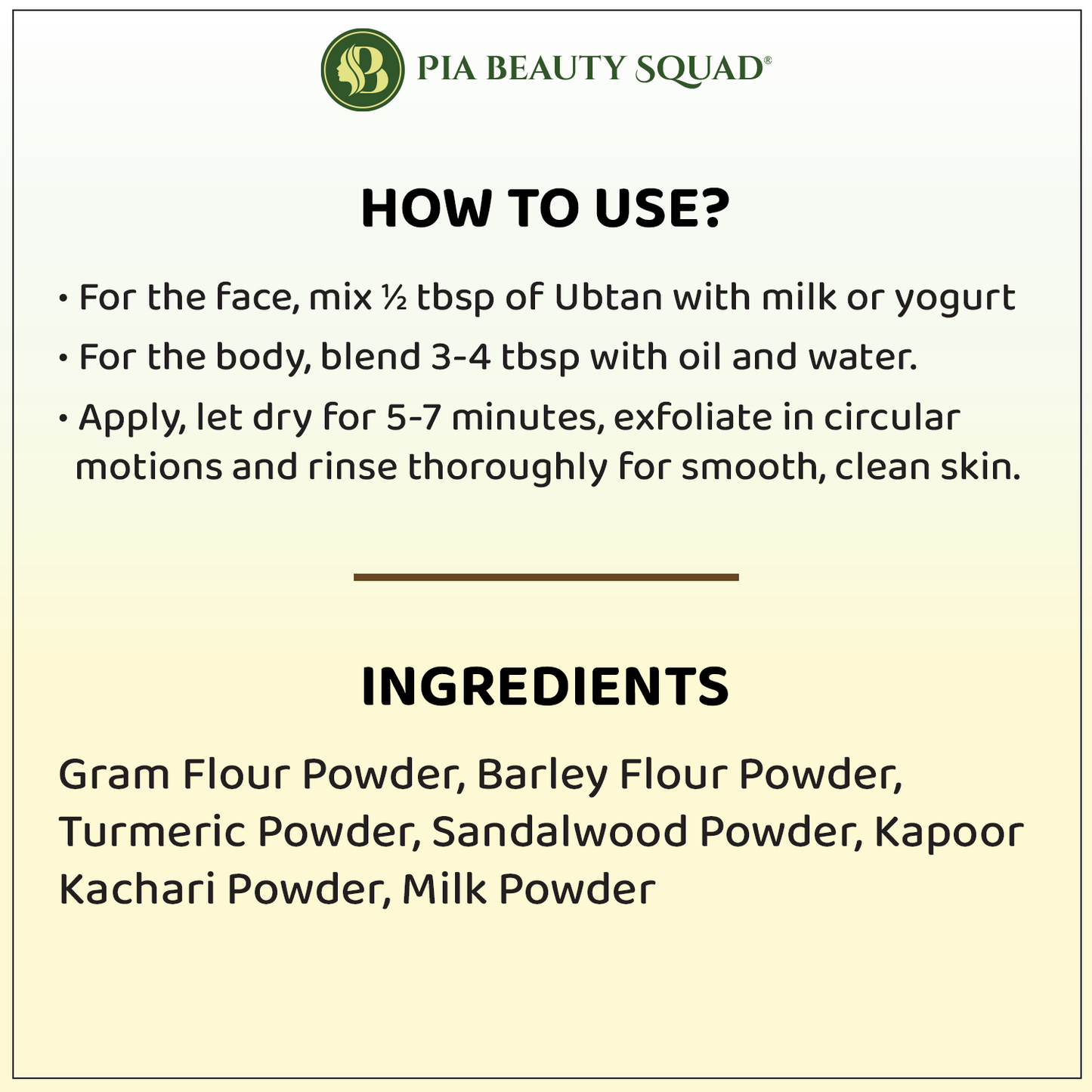 Pure Ubtan Powder