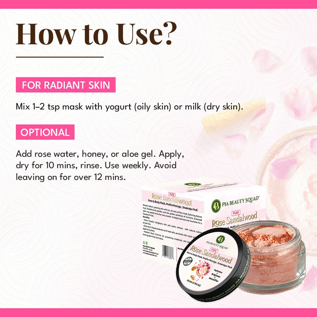 Pure Rose Sandalwood Powder