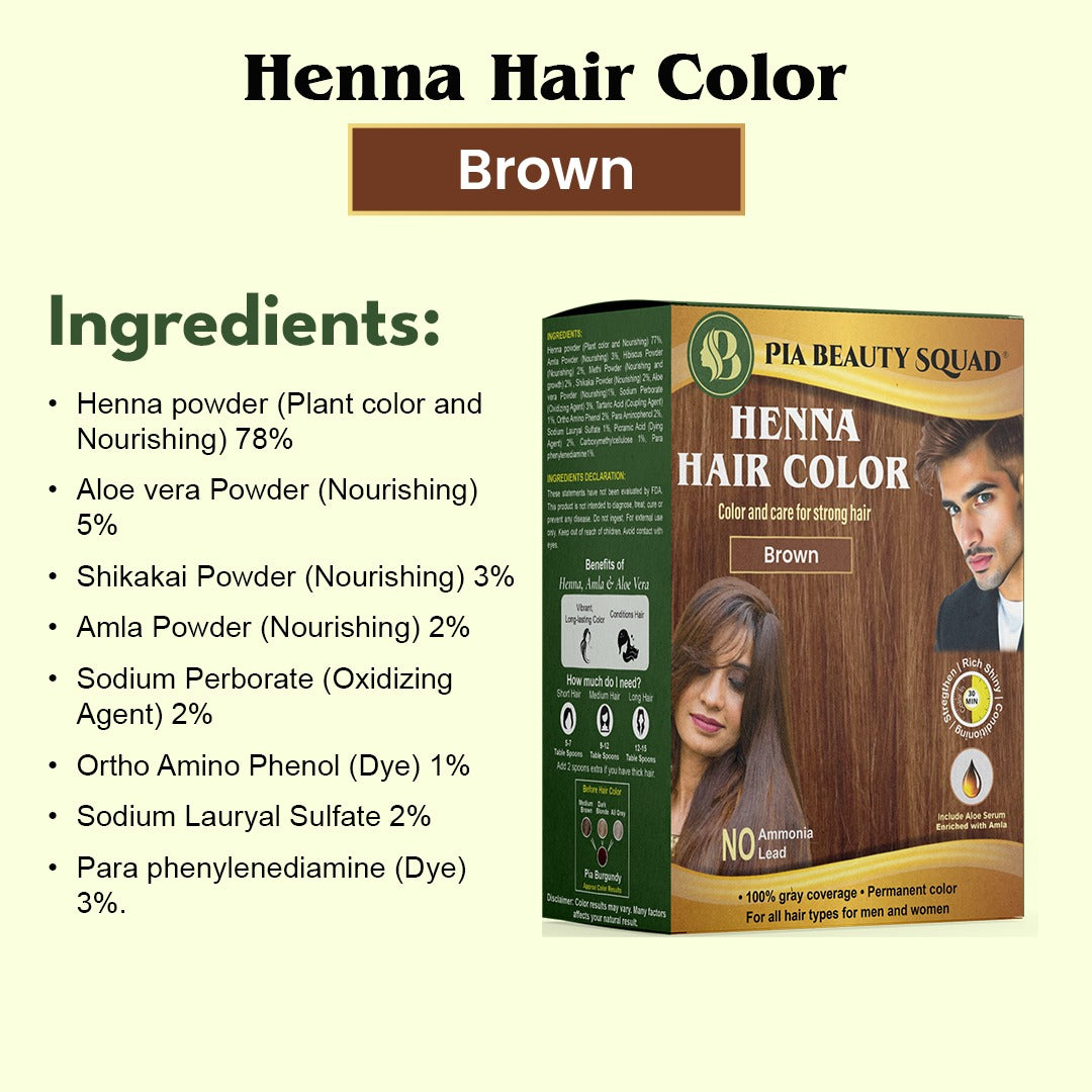Henna Hair Color Pouches