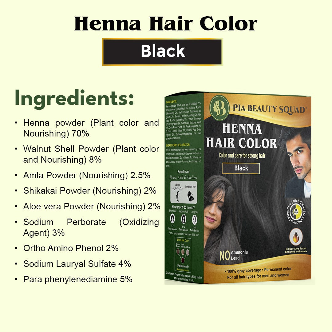 Henna Hair Color Pouches