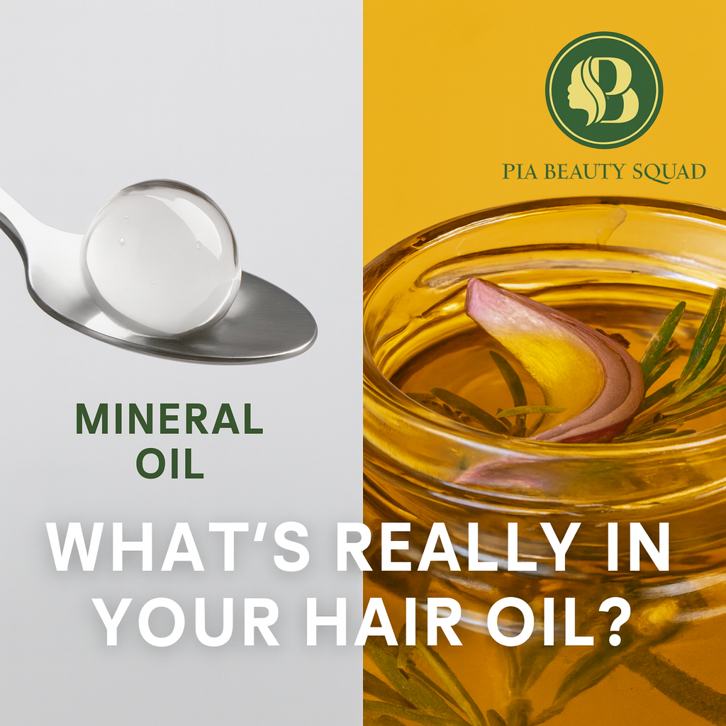 Mineral Oil in Cosmetics & Hair Care: What It Is, Where It Comes From, and Why Reading Labels Matters