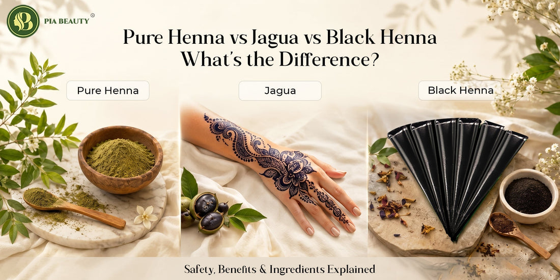 Explore the difference between Pure Henna vs Jagua vs Black Henna
