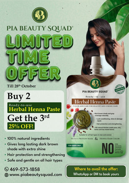 Henna paste ready to apply for hair