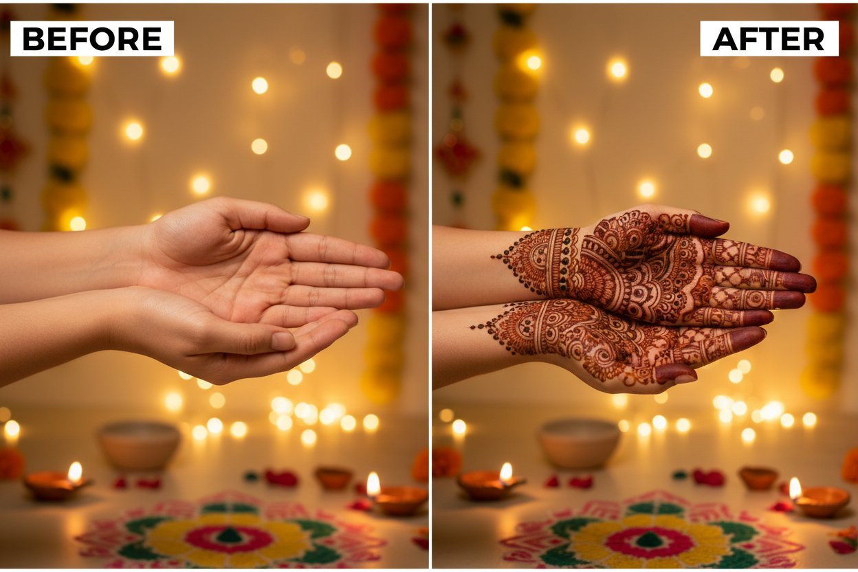 Henna cones for dark stain bridal body art Ramadan festival use