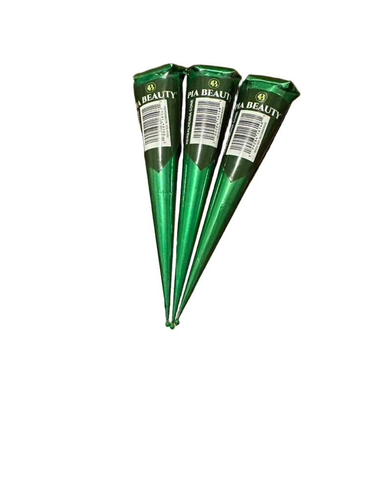 Natural Henna cone set of 3 ready to use paste for tattoos and hair  