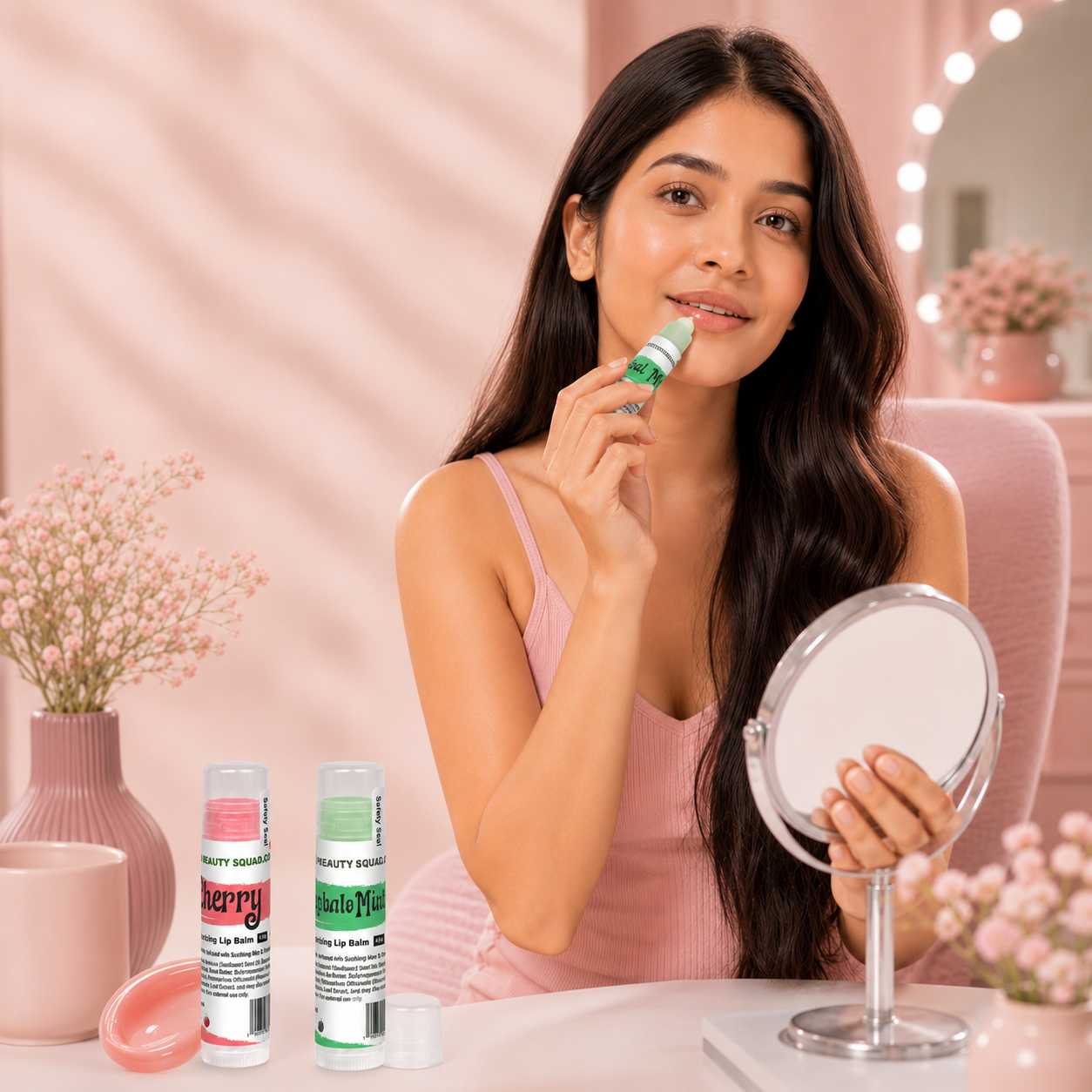 Moisturizing Lip Balm – Natural Hydration | Cherry & Herbal Mint