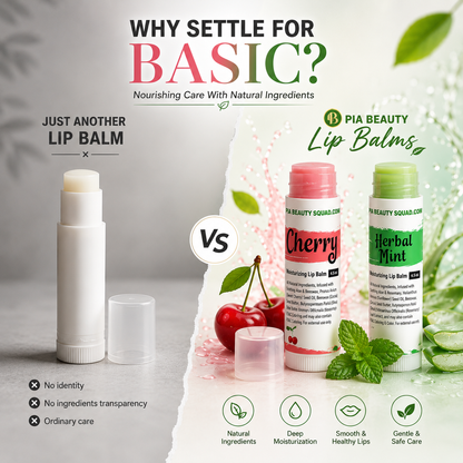 Moisturizing Lip Balm – Natural Hydration | Cherry & Herbal Mint