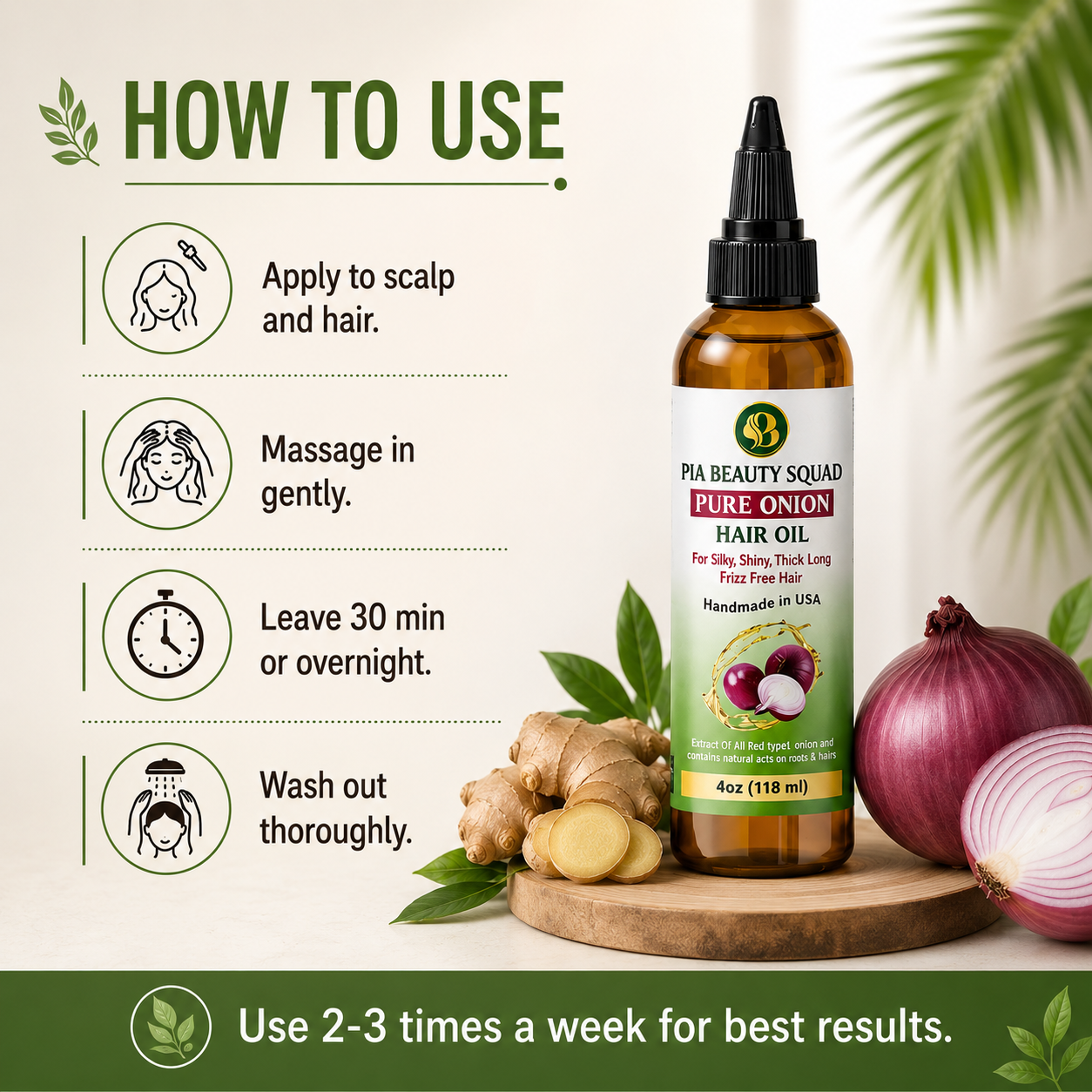 Handmade Pure Onion Hair Oil
