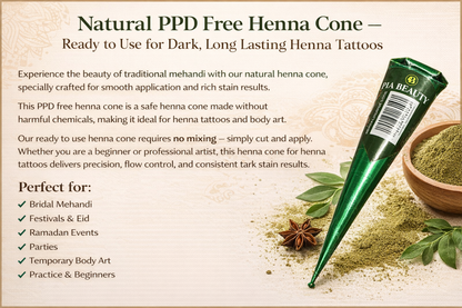 Ready to use Henna cone 