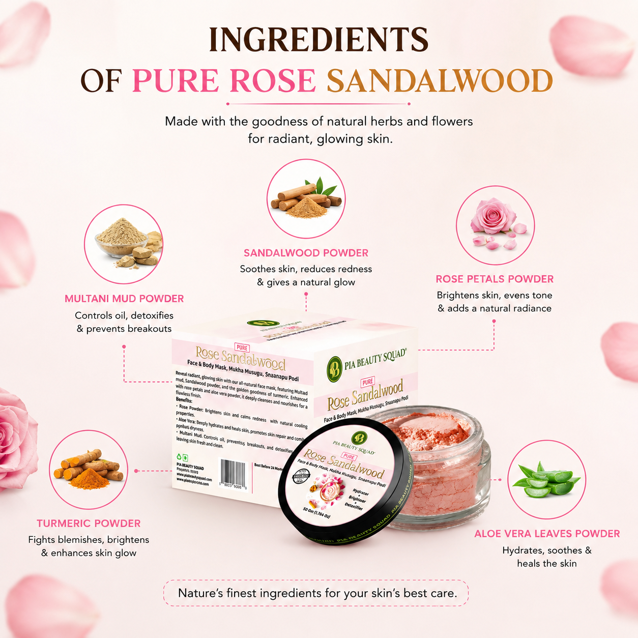 Pure Rose Sandalwood Powder