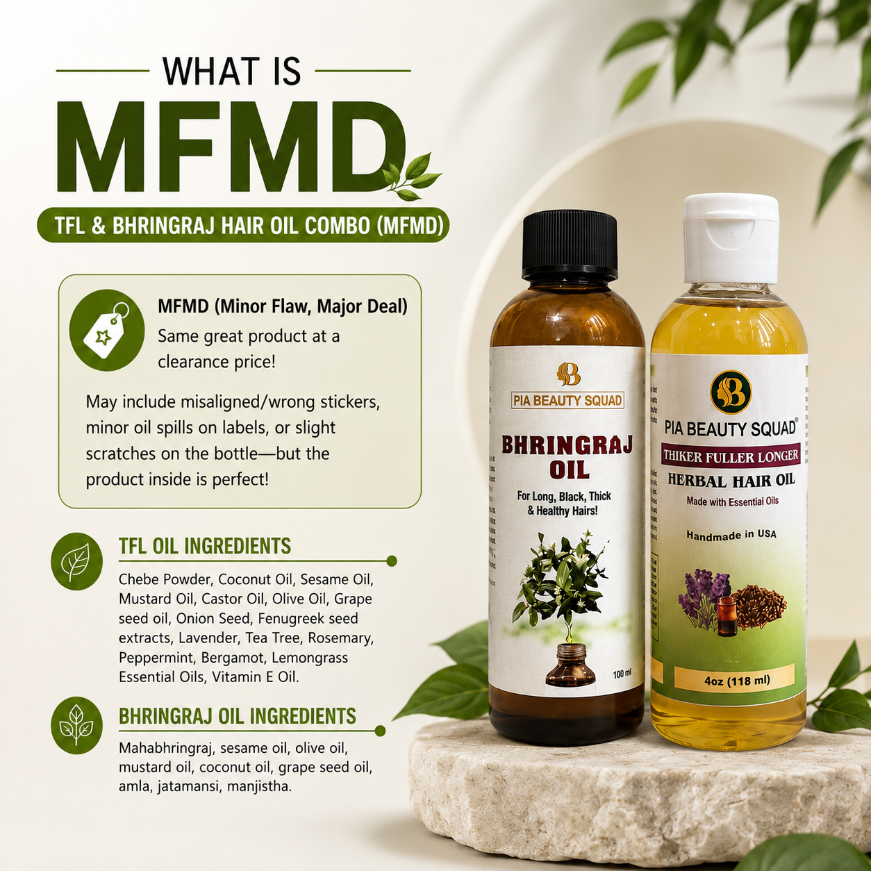 TFL & Bhringraj Hair Oil Combo (MFMD)
