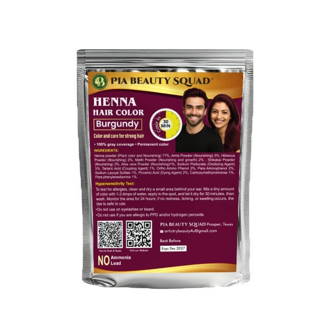 Henna Hair Color Pouches
