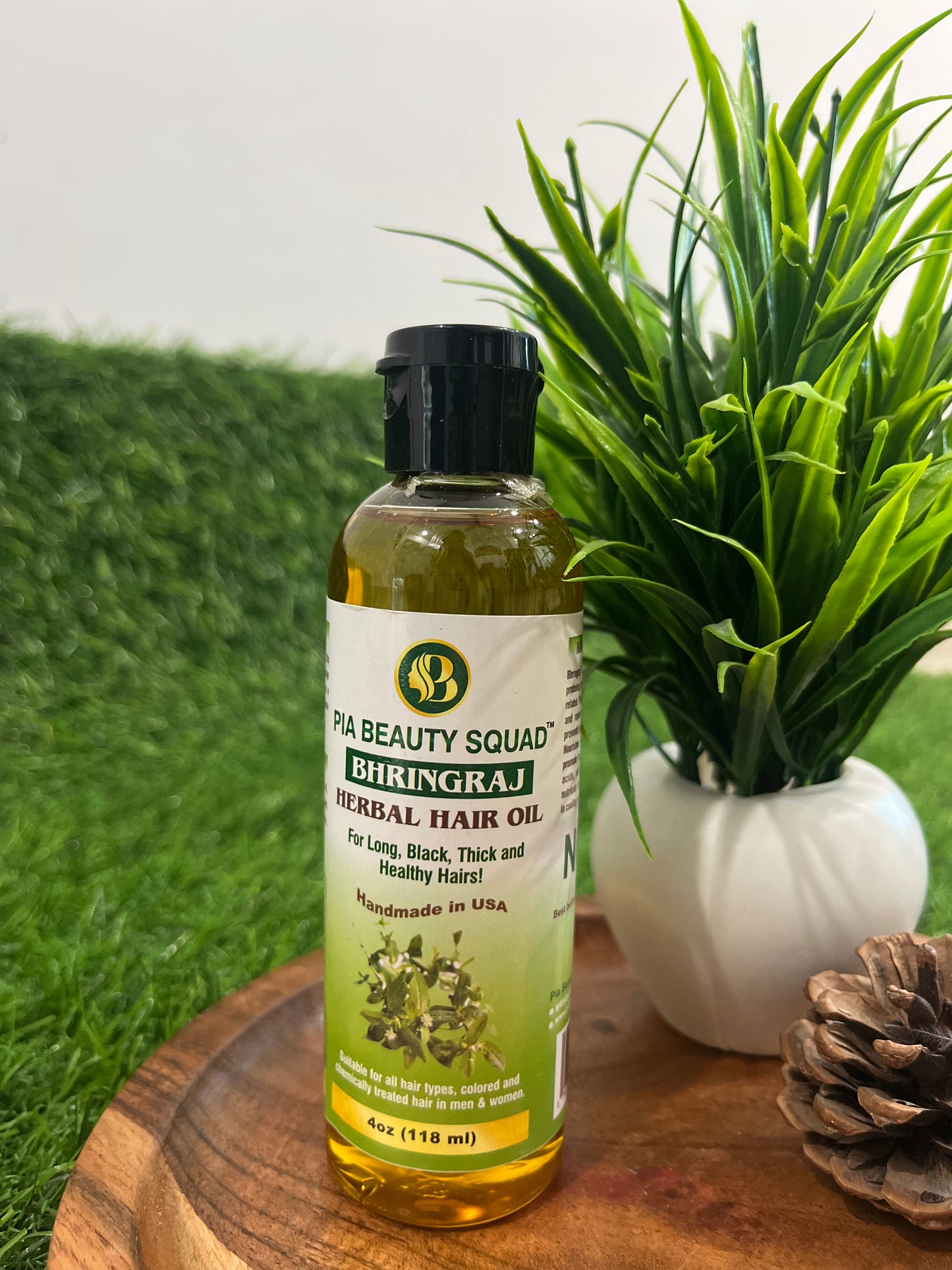 Pia Beauty Pure Bhringraj hair oil handmade for shiny & longer hair 