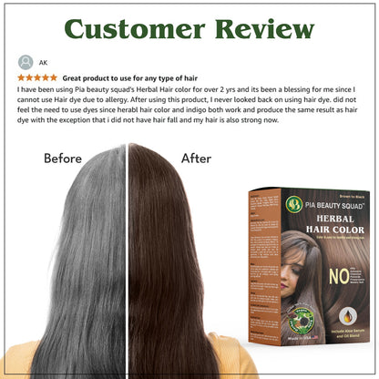Herbal hair color – natural plant-based hair dye for grey coverage, chemical-free and nourishing