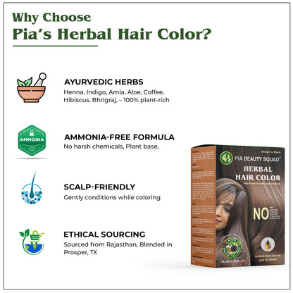 Herbal hair color – natural plant-based hair dye for grey coverage, chemical-free and nourishing