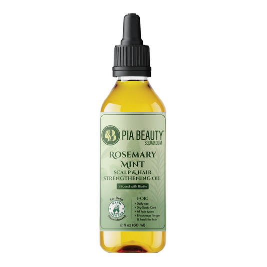 Rosemary and mint scalp and hair strengthening oil, handmade and chemical-free